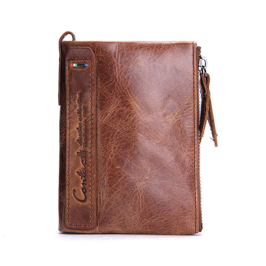 Ewa - Damski Stylowy Portfel z Podwójnym Zamkiem, Elegancki i Funkcjonalny