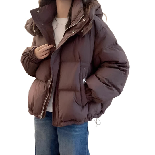 Zuzanna - Damska Ciepła Zimowa Kurtka z Kapturem, Przytulna i Ocieplana
